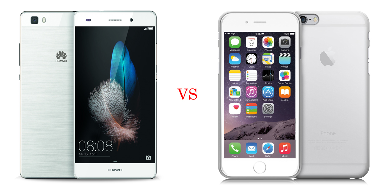 Huawei P8 versus iPhone 6 1